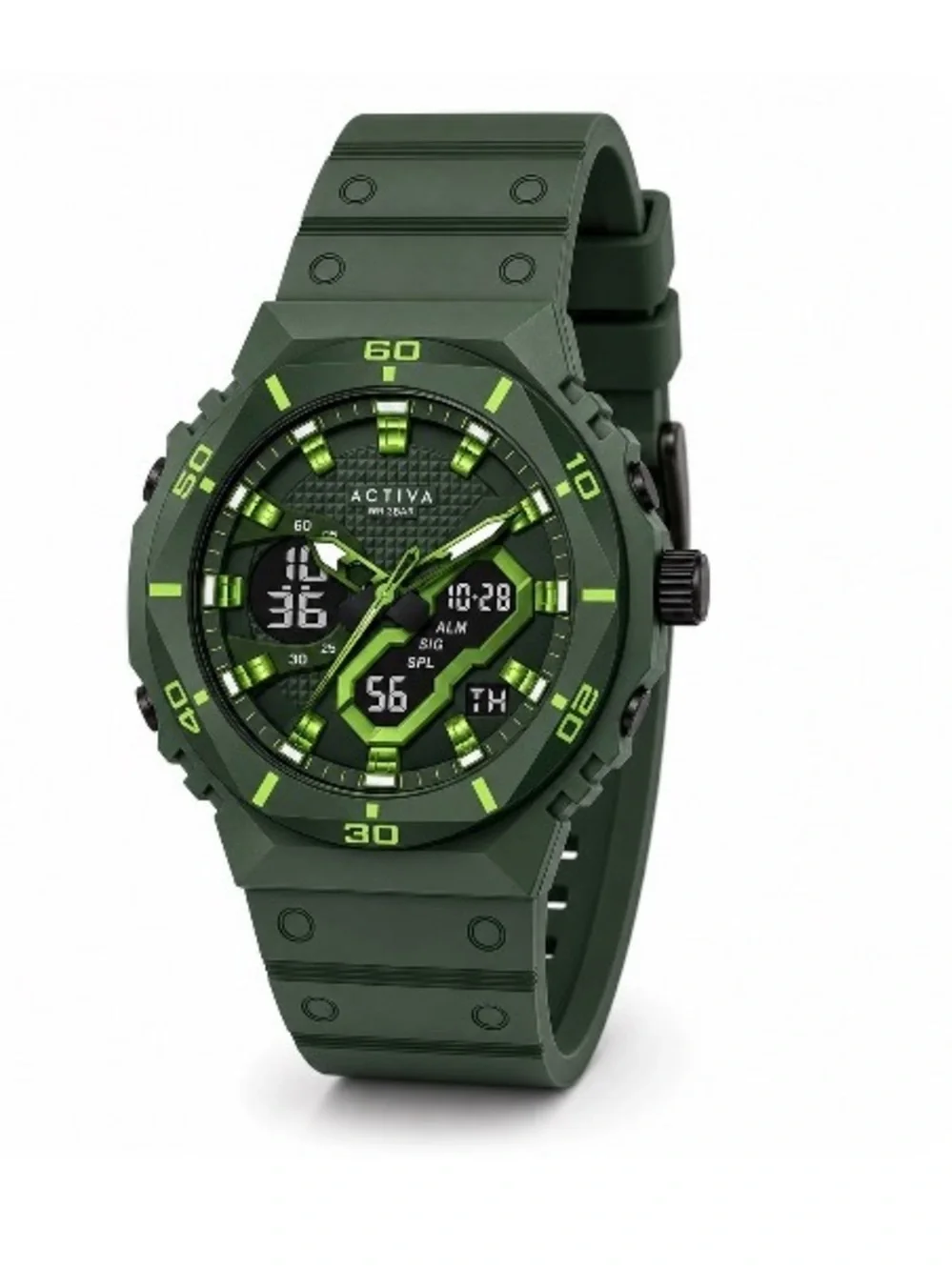 ACTIVA X INVICTA Green Digital-Analog Sport Watch
